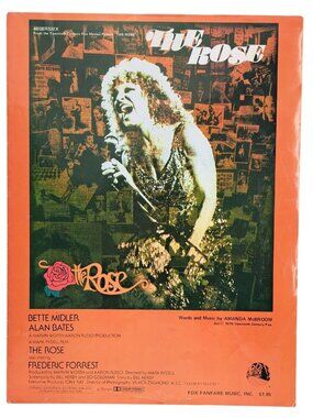 Vintage The Rose 1979 Sheet Music Bette Midler Amanda McBroom Alan Bates Musical